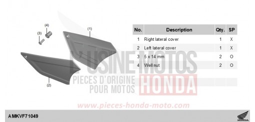 KIT,LATERAL COVER NSS750S de 2025